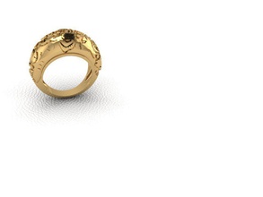 ring jewelry gold silver diamond jewellery gem jewel wedding carrera carera porsche cut girl rings 3d print model - Mito3D
