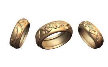 ring jewelry copy brand carrera print jewel rings 3d print model - Mito3D