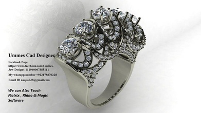 Ring cad Gold Schmuck Silber druckbar Diamant Juwel Hochzeit Ringe 3d print model - Mito3D
