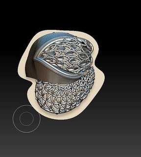 ring18 gümüş yüzük karmaşık tasarım takı Sanat düğün parlıyor yazdırılabilir parlak beyaz altın elmas nişan safir çap kolye oturdu bilezikler yüzükler 3d print model - Mito3D