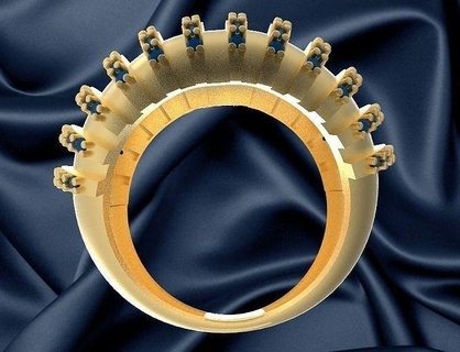 ring18k Ring Gold Schmuck Silber druckbar Diamant Juwel Hochzeit Engagement Mode Schönheit Solitär Armband Halskette Ringe 3d print model - Mito3D