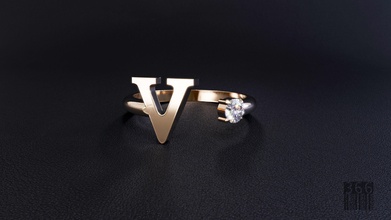 ring jewellery diamond gold silver printing gems jewel wax gemstone printable fashion style print brilliant brillant jewelry rings 3d print model - Mito3D