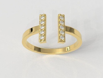 yüzük yüzükler Tiffany altın takı yazdırılabilir gümüş mücevher elmas moda platin parlak paulorani 39 ye modaya uygun 3d print model - Mito3D