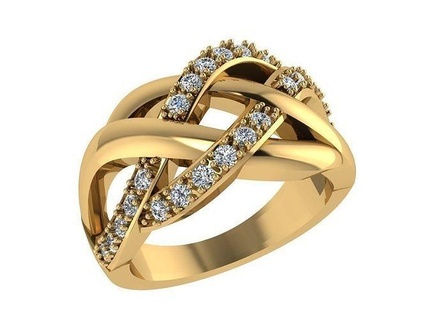 ring234 sonsuzluk yüzük elmaslar moda altın benzersiz hediye takı gül beyaz yazdırılabilir sterlin mücevher elmas yüzükler 3d print model - Mito3D