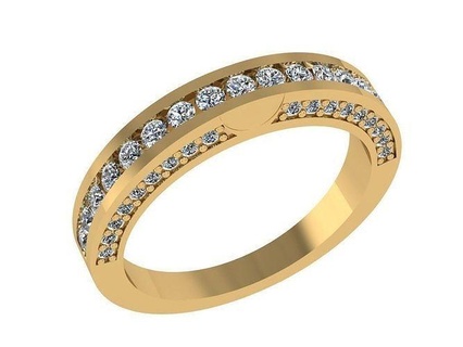 ring235 Diamant Band Hochzeitsband Hochzeitsring Engagement Ring Anlasspräsent Gold einzigartig Schmuck funkeln Ringe 3d print model - Mito3D