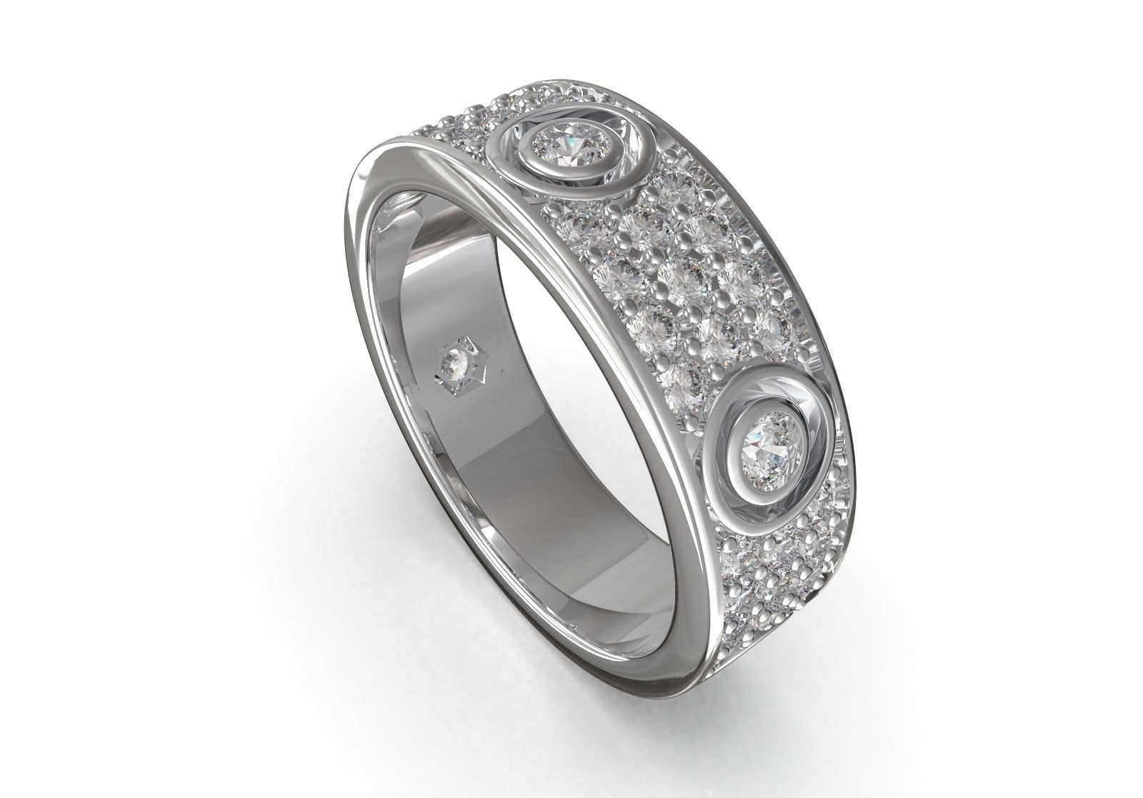 ring25 gioielli anello diamante stampa3d 3dm anelli 3D print model - Mito3D