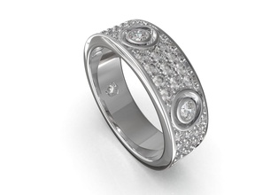 ring25 Schmuck ring diamond print3d 3dm Ringe 3d print model - Mito3D