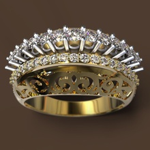 ring gold diamant ringe rino matrix obj stl 3dm edelsteine silber juwel morpheus schmuck wertvoll platin neo gemvision 3d print model - Mito3D