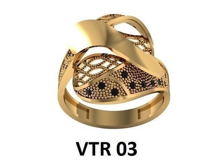 ring3 Ring Schmuck Gold Silber druckbar Diamant Hochzeit Sterling Halskette engagem Platin Mode Juwel brillant Engagement Schönheit Ringe 3d print model - Mito3D