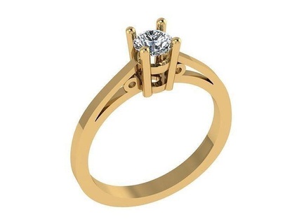 ring359 Solitaire nişan yüzük altın yuvarlak elmas evlilik yüzüğü gül beyaz takı benzersiz ışıltı yüzükler 3d print model - Mito3D