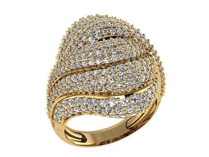 ring378 Mode Ring Diamant einzigartig Schmuck Design Gold Silber Rose Weiß zeitlos wunderschön Ringe 3d print model - Mito3D