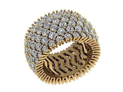 ring426 sonsuzluk yüzük elmas grup parlak ışıltı benzersiz takı yüzükler düğün altın yazdırılabilir 3d print model - Mito3D