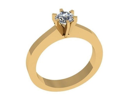 ring440 runden Diamant Ring Ewigkeit klassischer Hochzeit zeitlos einzigartig Rose Gold Weiß Gelb druckbar Schmuck Ringe 3d print model - Mito3D