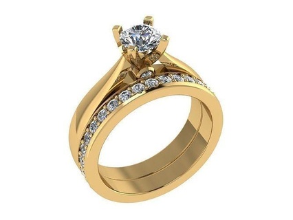 ring443 volta diamante anel noivado banda luz jóias casamento joalheria ouro prata argolas 3d print model - Mito3D