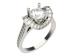 ring jewelry jewellery diamond platinum engagement precious wedding gold gemstone gems diamonds rings 3d print model - Mito3D