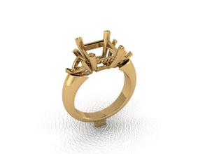 yüzük takı altın Gümüş gem elmas mücevher düğün platin Safir nişan zümrüt giyim brillante diamante 3d print model - Mito3D