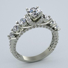 ring jewelry diamond jewel wedding engagement rings jewelery gems industrial other 3d print model - Mito3D
