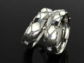 ring Schmuck gold gem weiß Diamant-ring diamond Silber Hochzeit Juwel Ringe 3d print model - Mito3D