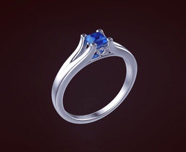 ring jewelry gold jewel silver diamond gem jewellery gemstone rings 3d print model - Mito3D