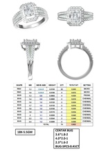 de l'anneau bijoux belle le diamant bagguette la ronde diamong micro réglage les anneaux 3d print model - Mito3D