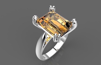 ring jewelry gold 3d jewelery diamond izumud rings 3d print model - Mito3D