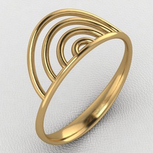 Ring 3dprint Gold Juwel Schmuck Ringe 3d print model - Mito3D