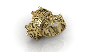 anel 84 jóias graciosamente ouro prata platina stl casamento modelos joalheria argolas noiva nupcial diamante moda luxo 3d print model - Mito3D