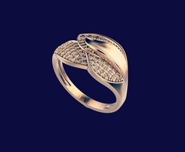 ring74 la joyería de oro el platino tiempo brillante calendario gem anillo diamante arete pantalla los anillos 3d print model - Mito3D
