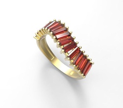 anello gioielli 023 gioiello matrimonio disco di platino gemma anelli 3d print model - Mito3D