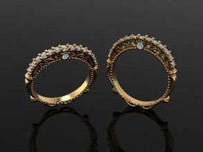 ring jewelry silver gem white diamond jewel wedding engagement gold platinum brilliant rings 3d print model - Mito3D