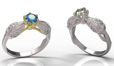 ring topaz diamond rings engagement ruby sapphire emerald jewelry design brilliant setting gem printable 3d print model - Mito3D