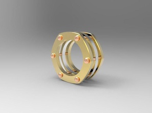 anello gioielli 035 diamante matrimonio anelli 3d print model - Mito3D