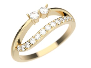 ring jewelry jewellery diamond jewel gem precious engagement wedding platinum gemstone gold brilliant rings 3d print model - Mito3D
