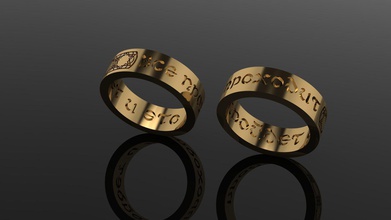 de l'anneau bijoux or joyau blanc d'argent les anneaux 3d print model - Mito3D