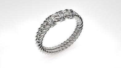 ring jewelry jewel diamond wedding engagement gemstone jewellery precious rings 3d print model - Mito3D