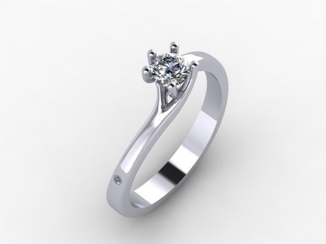 ring diamant engagement gold juwel schmuck hochzeit edelsteine ringe 3D print model - Mito3D