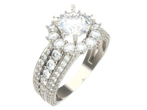 anillo la joyería el diamante de oro engagment stl 3dm 3d imprimible diseño modelos rinoceronte rhino gem solitaire platino carat elegante los anillos 3d print model - Mito3D