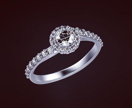 ring Schmuck cad design modern Leben Juwel gem Diamant-ring gold Silber Hochzeit Ringe 3d print model - Mito3D