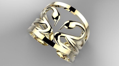 ring Schmuck gold Juwel Ringe 3d print model - Mito3D