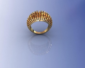 anel jóias precioso ouro anéis 3d print model - Mito3D