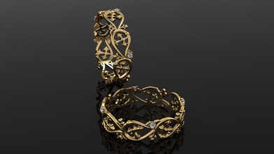 ring Schmuck weiß schwarz Mode-ring gold Mode cad Ringe 3d print model - Mito3D