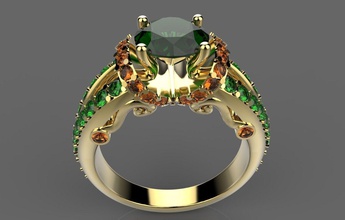 ring jewelry jeweley 3d gold diamond christmas challenge rings 3d print model - Mito3D