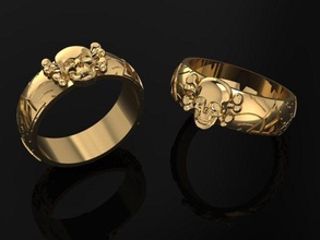 ring jewelry white diamond wedding jewel printable gem silver gold rings 3d print model - Mito3D