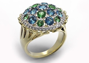 anello gioielli oro i diamanti rubini zaffiri smeraldi di fidanzamento matrimonio anelli nozze 3d print model - Mito3D