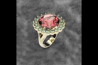 ring jewelry gem jewel diamond gold rings 3d print model - Mito3D