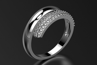 ring Schmuck Diamanten gold gem engagement Hochzeit kostbar Ringe 3d print model - Mito3D