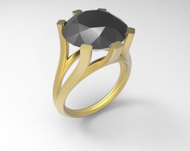 anello gioielli 111 diamante di fidanzamento anelli 3d print model - Mito3D
