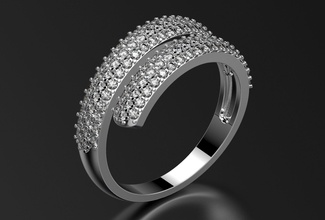 anello gioielli i diamanti oro gemma preziosi disco di platino matrimonio anelli 3d print model - Mito3D