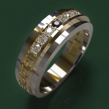ring jewelry jewellery gem diamond precious jewel platinum gemstone gems brilliant gold diamant brillante brillant stone crystal diamante rings 3d print model - Mito3D