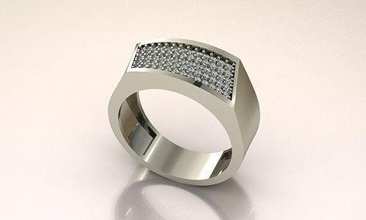 squillare oro gioielleria stampabile diamante gioiello gemma Fidanzamento moda collana brillante bianca argento platino bellezza pendente anelli 3d print model - Mito3D